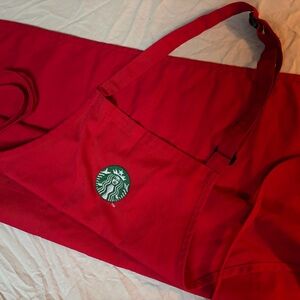 Starbuck's holiday red apron
